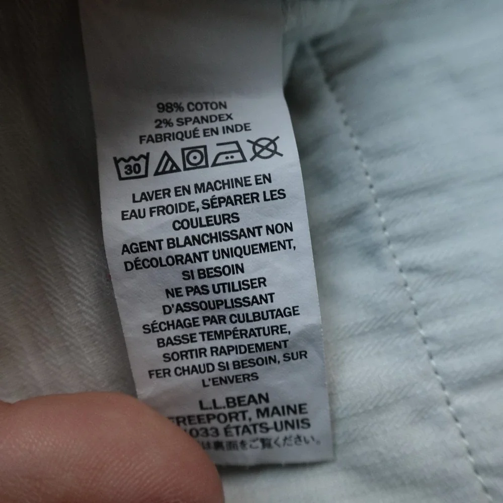LL Bean Pants‎ Mens 34X30 Blue Corduroy Cord Chino Trouser Classic Fit Stretch